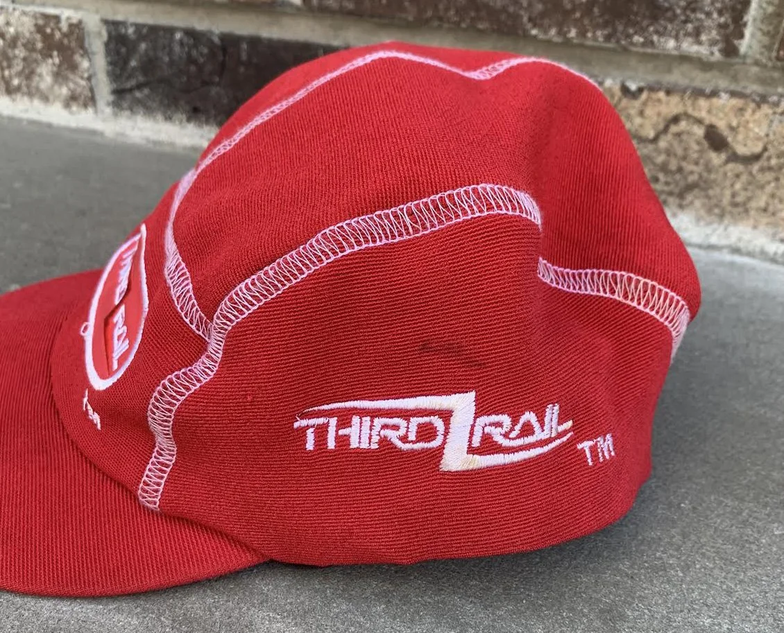THIRD RAIL 90's デッドストック　USA製　cap 3rdrail Vintage Third Rail Red Cycling 5 Panel Hat — RootsBK